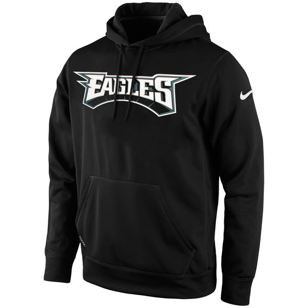 Men Philadelphia Eagles Nike KO Wordmark Performance Hoodie Black->philadelphia eagles->NFL Jersey